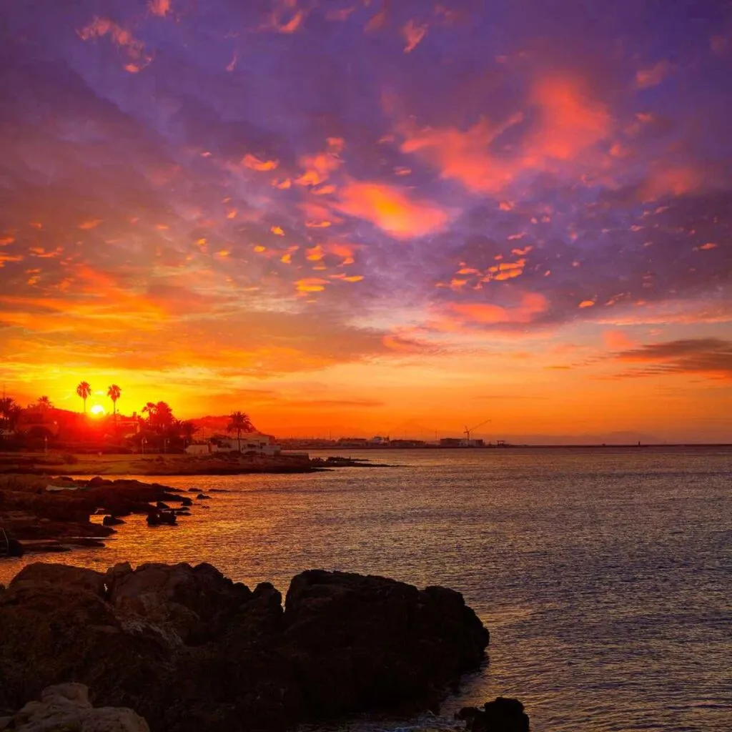 sunset in denia