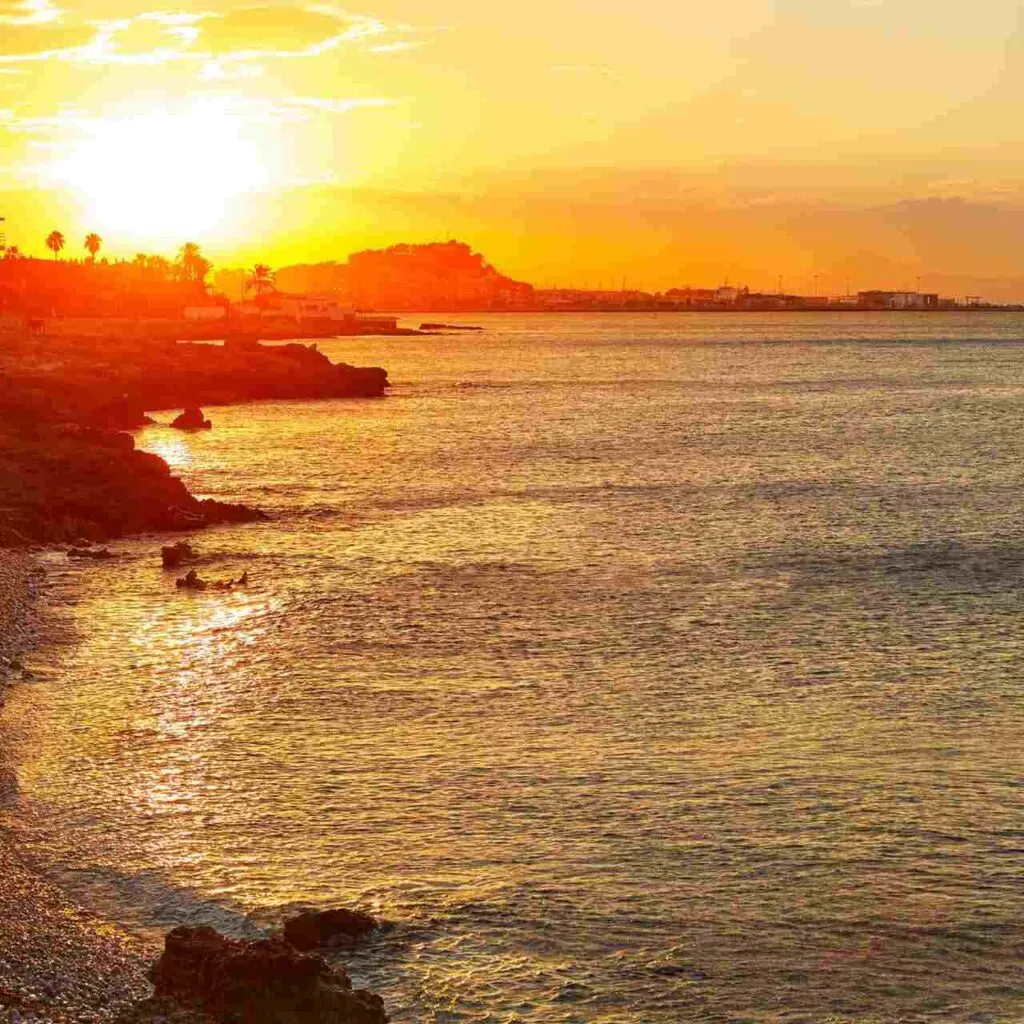 sunset in denia