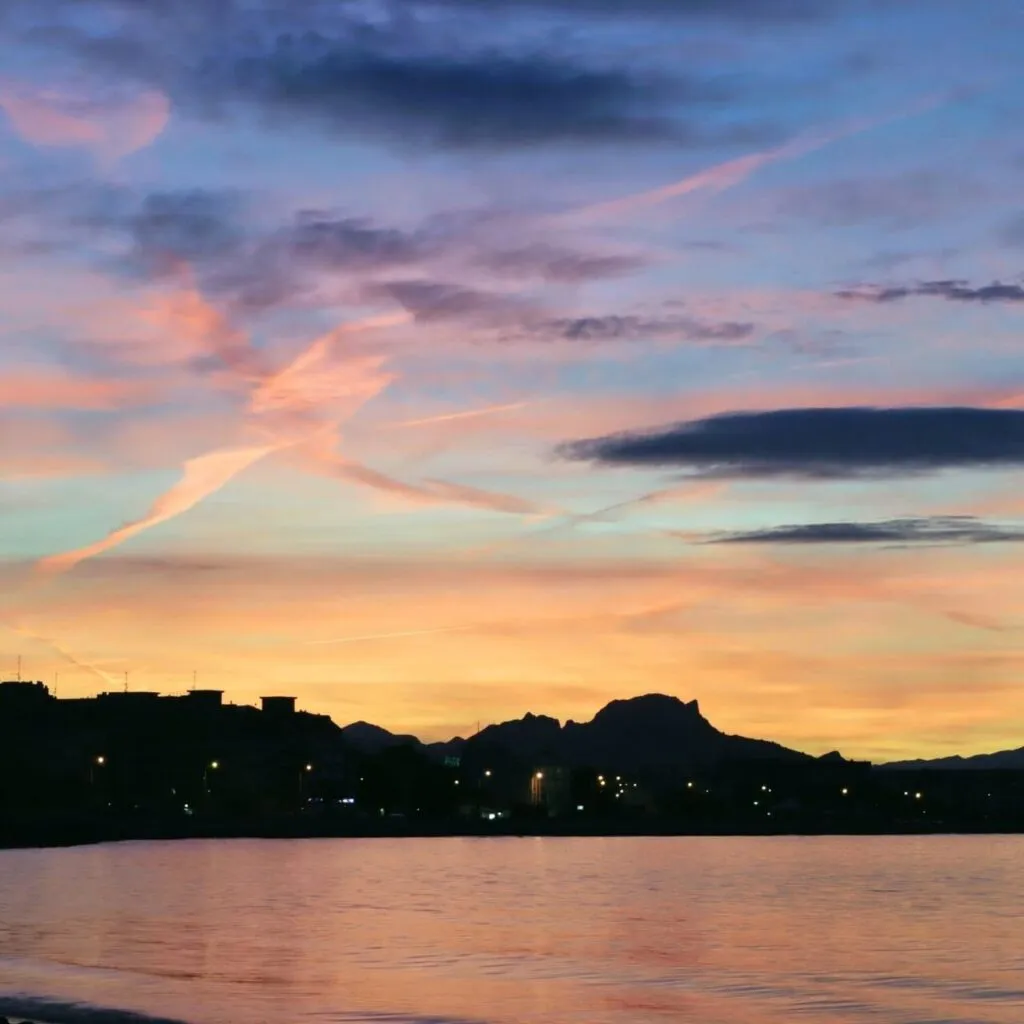sunset in denia